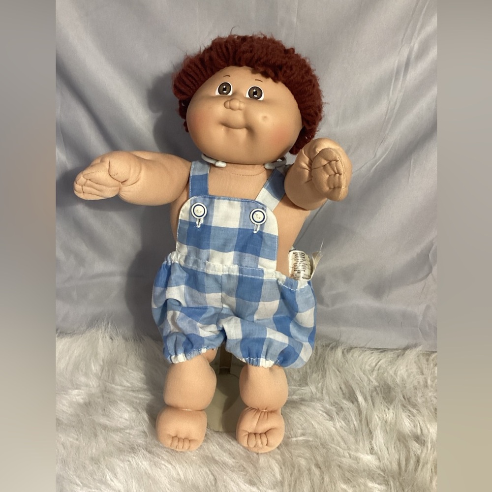 Vintage 1985 Coleco 15” Cabbage Patch Kid Brown Hair